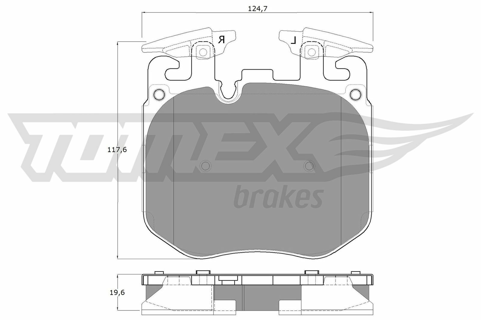 Sada brzdových destiček, kotoučová brzda TOMEX Brakes